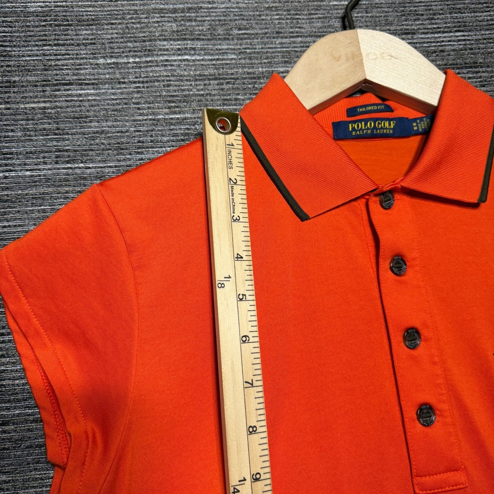 Polo Golf Ralph Lauren Polo Women M Orange Sleeveless Tailored Wailea Hawaii - Picture 8 of 11